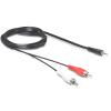 Delock - Audiokabel - mini-phone stereo 3.5 mm männlich zu mini-phone stereo 3.5 mm männlich - 5 m - Schwarz