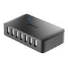 Hub USB2.0 7-Port / 7x A-Port, 1x B-Port, AC-Adapter, Kabel