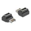 Delock - USB-Adapter - 20-poliger USB Typ E (M) Taste A, geneigt zu 20-poliger USB Typ E (W) Taste A - 20 V - 3 A - bis zu 10 Gbps Datentransferrate - Schwarz
