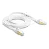 Delock - Patch-Kabel - RJ-45 (M) zu RJ-45 (M) - 2 m - U / FTP - CAT 8.1 - flach, bis zu 40 Gbps Datenübertragungsrate, geformt, ohne Haken - weiß