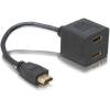 Delock - HDMI-Adapter - HDMI männlich zu HDMI weiblich - 20 cm