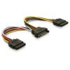 Delock - Stromkabel - SATA-Stromstecker (M) zu SATA-Stromstecker (W) - 15 cm - gerader Stecker - für Delock PCI Express Card