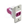 Delock Panel Mount LC Duplex female to LC Duplex female silver / violet / white