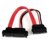 StarTech.com Slimline SATA auf SATA Adapter mit Strom Buchse / Stecker 15cm - SATA-Adapter - Serial ATA 150 / 300 / 600 - Slimline SATA (W) zu SATA Combo (M) - Rot