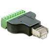 Delock - Netzwerkadapter - 8-polige Anschlussleiste (W) zu RJ-45 (M)