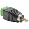 Delock Adapter RCA male > Terminal Block - Video- / Audio-Adapter - Component Video / Audio - 2-polige Klemmleiste männlich zu RCA männlich