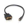 C2G Velocity DB9 Male to 3.5mm Male Adapter Cable - Kabel seriell - DB-9 (M) zu mini-phone stereo 3.5 mm (M) - 46 cm - geformt, Daumenschrauben - Schwarz