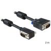 Delock - VGA-Kabel - HD-15 (VGA) (M) zu HD-15 (VGA) (M) - 2 m - 90° Stecker