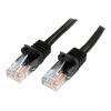StarTech.com 3m Cat5e RJ45 UTP Netzwerkkabel Snagless - Cat 5e Patchkabel - Schwarz - Stecker / Stecker - Patch-Kabel - RJ-45 (M) zu RJ-45 (M) - 3 m - UTP - CAT 5e - ohne Haken - Schwarz