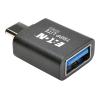 Eaton Tripp Lite Series USB 3.1 Gen 1.5 Adapter USB-C to USB Type A M / F 5 Gbps Tablet Smart Phone - USB-Adapter - USB Typ A (W) zu 24 pin USB-C (M) - USB 3.1 - Schwarz