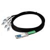 AddOn 1m Cisco Compatible QSFP+ Breakout DAC - Direktanschlusskabel - SFP+ zu QSFP+ - 1 m - twinaxial - für P / N: N9K-C93180YC-FX3, N9K-C9336C-FX2-E, NC55-MPA-4H-HX-S=, NC57-24X400G-BA=, UCS-FI-64108
