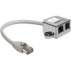 Delock RJ45 Port Doubler - Ethernet 100Base-TX-Splitter - RJ-45 (M) zu RJ-45 (4-PIN) (W) - 15 cm