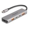 Delock USB 10 Gbps 2 Port USB Typ-A + 2 Port USB-C Hub mit USB-C Anschluss und PD 95 Watt