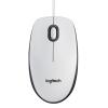 Logitech B100 - Maus - rechts- und linkshändig - optisch - 3 Tasten - kabelgebunden - USB - weiß