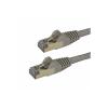 StarTech.com 1,5m CAT6a Kabel - Grau - Patchkabel - STP- Snagless-RJ45 - Patch-Kabel - RJ-45 (M) zu RJ-45 (M) - 1.5 m - STP - CAT 6a - geformt, ohne Haken - Grau