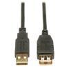 Eaton Tripp Lite Series 3ft USB 2.0 Hi-Speed Extension Cable Shielded A Male / Female 3' - USB-Verlängerungskabel - USB (W) zu USB (M) - USB 2.0 - 91 cm - geformt, verseilt - Schwarz