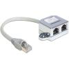 Delock RJ45 Port Doubler - Ethernet 100Base-TX-Splitter - RJ-45 (M) zu RJ-45 (4-PIN) (W) - 15 cm