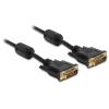 Delock - DVI-Kabel - DVI-D (M) zu DVI-D (M) - 5 m - Daumenschrauben - Schwarz