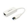 StarTech.com USB 3.0 auf Gigabit Ethernet Lan Adapter - 10 / 100 / 1000 NIC Netzwerkadapter - USB SuperSpeed auf RJ45 Stecker / Buchse - Netzwerkadapter - USB 3.0 - Gigabit Ethernet - weiß