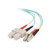 C2G LC-SC 10Gb 50 / 125 OM3 Duplex Multimode PVC Fiber Optic Cable (LSZH) - Netzwerkkabel - SC multi-mode (M) zu LC Multi-Mode (M) - 2 m - 2 m - Glasfaser - Duplex - 50 / 125 Mikrometer - OM3 - halogenfrei - Aquamarin