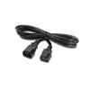 2.8m, 10A / 100-250V, 2 Short C13s to Long