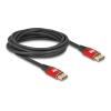 Delock DisplayPort Kabel 8K 60 Hz 5 m rot Metall