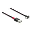 Delock Easy - USB-Kabel - USB (M) umkehrbar zu USB-C (M) auf- / abwärts geneigt - USB 2.0 - 2 m - Schwarz