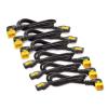 Kabel / 230V / 10A / C13-C14 / 0,6m / 6St. / 90°-Stecker