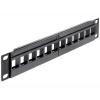 Delock - Patch Panel - Schwarz - 1U - 25.4 cm (10") - 12 Ports