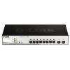 D-Link Web Smart DGS-1210-08P - Switch - managed - 8 x 10 / 100 / 1000 (PoE) + 2 x Gigabit SFP - Desktop, an Rack montierbar - PoE (45 W)