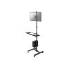 NeoMounts Mobile Workplace Floor Stand (monitor, keyboard / mouse & PC)