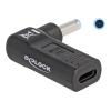 Delock - Netzteil - USB-C (W) zu Gleichstromstecker 4,5 x 3,0 mm (M) - 19.5 V - 3 A - gewinkelt - Schwarz