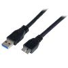StarTech.com 1m zertifiziertes USB 3.0 SuperSpeed Kabel A auf Micro B - Schwarz - USB 3 Anschlusskabel - Stecker / Stecker - USB-Kabel - Micro-USB Typ B (M) zu USB Typ A (M) - USB 3.0 - 1 m - Schwarz - für P / N: DKT30CVAGPD, HB30A4AIB, HB30AM4AB, HB31C2