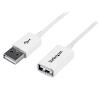 StarTech.com 3m USB 2.0 Verlängerungskabel A auf A - Stecker / Buchse - Weiß - USB A (St) auf USB A (Bu) Verlängerung - USB-Verlängerungskabel - USB (W) zu USB (M) - USB 2.0 - 3 m - geformt - weiß - für P / N: MSDREADU2OTG, USBEXTPAA1MW, USBEXTPAA2MW, US