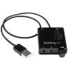 StarTech.com USB Audio Adapter - Externe USB Soundkarte mit SPDIF Digital Audio mit 2x 3,5mm Klinke - USB auf Audio Konverter - Schwarz - Soundkarte - 24-Bit - 96 kHz - Stereo - USB 2.0 - für P / N: MU15MMS, MU6MMS