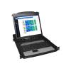 Eaton Tripp Lite Series 16-Port IP KVM Switch Rack Console w / 19" LCD 1U - KVM-Konsole mit KVM-Switch - 16 Anschlüsse - PS / 2, USB - 48.3 cm (19") - Rack - einbaufähig - 1280 x 1024 @ 75 Hz - VGA - Schwarz - 1U