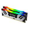 Kingston FURY Renegade RGB - DDR5 - Kit - 64 GB: 2 x 32 GB - DIMM 288-PIN - 3200 MHz / PC5-51200 - CL32 - 1.1 V - ungepuffert - on-die ECC - Silber, Schwarz