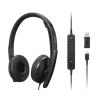 Lenovo Gen 2 - Headset - On-Ear - kabelgebunden - USB-C - Schwarz - Zertifiziert für Microsoft Teams