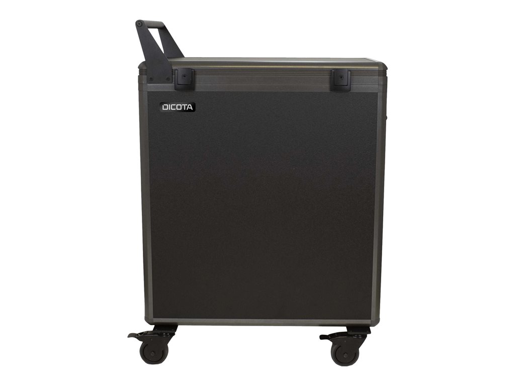 DICOTA - Wagen (nur Laden) - robust - für 20 Tablets / Notebooks - verriegelbar - Aluminium (Gehäuse) - Silber - Ausgang: Wechselstrom 230 V