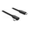 Delock - USB-Kabel - USB-C (M) zu USB-C (M) gewinkelt - USB 2.0 - 3 A - 7.5 m - Active Optical Cable (AOC), bis zu 10 Gbps Datentransferrate, bis zu 60W Leistungsunterstützung - Schwarz