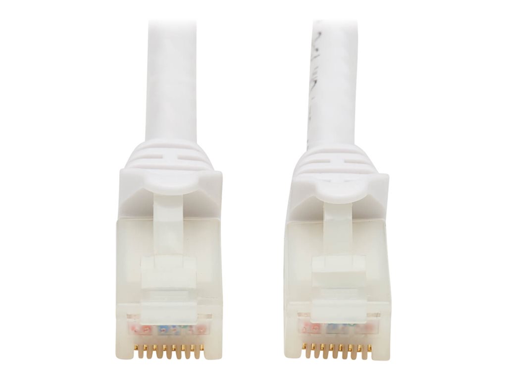 Eaton Tripp Lite Series Safe-IT Cat6a 10G Snagless Antibacterial UTP Ethernet Cable (RJ45 M / M), PoE, White, 7 ft. (2.13 m) - Netzwerkkabel - RJ-45 (M) zu RJ-45 (M) - 2.1 m - 6.2 mm - UTP - CAT 6a - ohne Haken, verseilt - weiß