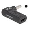 Delock - Netzteil - USB-C (W) zu Gleichstromstecker 4,5 x 3,0 mm (M) - 19.5 V - 3 A - gewinkelt - Schwarz