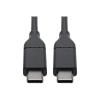 Eaton Tripp Lite Series USB-C Cable (M / M) - USB 2.0, 5A (100W) Rated, 6 ft. (1.83 m) - USB-Kabel - 24 pin USB-C (M) zu 24 pin USB-C (M) - USB 2.0 - 20 V - 5 A - 1.83 m - geformt - Schwarz
