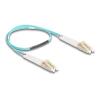 Delock LWL Kabel LC Duplex zu LC Duplex Multimode OM3 winkelbar 0,5 m