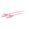 C2G 7ft (2.1m) Cat6a Snagless Unshielded (UTP) Slim Ethernet Network Patch Cable - Pink - Patch-Kabel - RJ-45 (M) zu RJ-45 (M) - 2.1 m - 4.8 mm - UTP - CAT 6a - geformt, ohne Haken - pink
