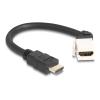 Delock - HDMI-Kabel - HDMI weiblich abgewinkelt, Keystone zu HDMI männlich - 20 cm - Schwarz / Weiß - unterstützt 8K 60 Hz (7680 x 4320)
