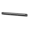 Eaton Tripp Lite Series Cat6 24-Port Patch Panel - PoE+ Compliant, 110 / Krone, 568A / B, RJ45 Ethernet, 1U Rack-Mount, TAA - Patch Panel - Rack montierbar - CAT 6 - RJ-45 X 24 - Schwarz - 1U - 48.3 cm (19") - TAA-konform