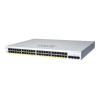 Cisco CBS220-48T-4X managed Layer2 Switch: - 16x10 / 100 / 1000 Base-T (RJ45) + 4x10GE SFP+ Uplink Ports, - Switching Capacity:176Gbps, incl. rack-&wallmount Kit, - kein stacking, kein PoE,