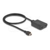 Delock HDMI Splitter 1 x HDMI in zu 2 x HDMI out 4K 60 Hz mit Downscaler