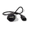 Power Cord IEC 320 C14 auf CEE7 / 7 (Schuko), 10 Amp. / 230 V, 61 cm
